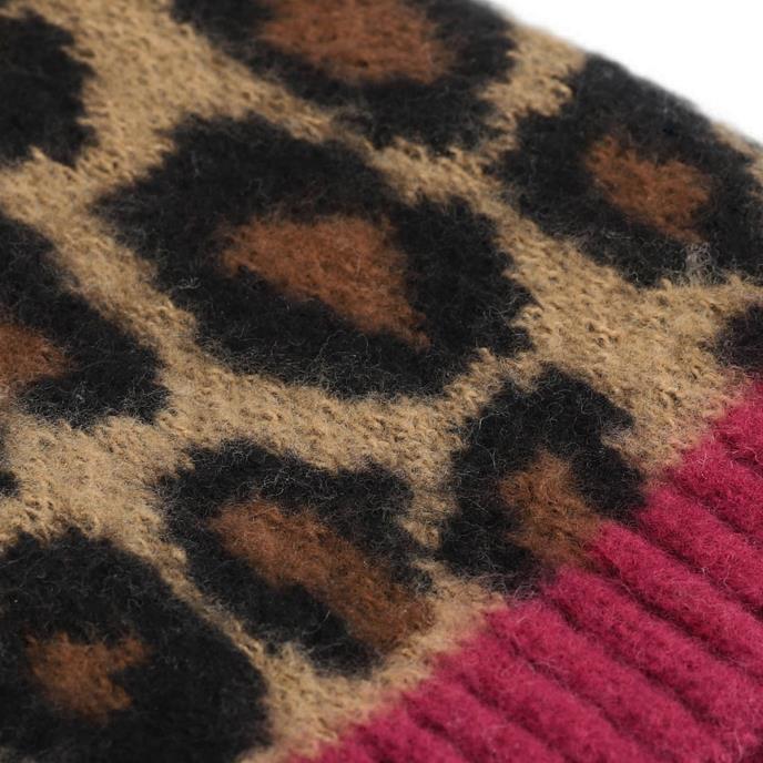 totes toasties® Ladies Cable Hat & Glove Gift Set Leopard / Black Mix Extra Image 5
